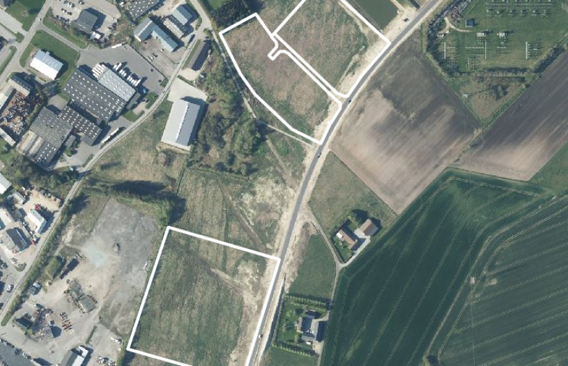 Kort visende de ledige grunde