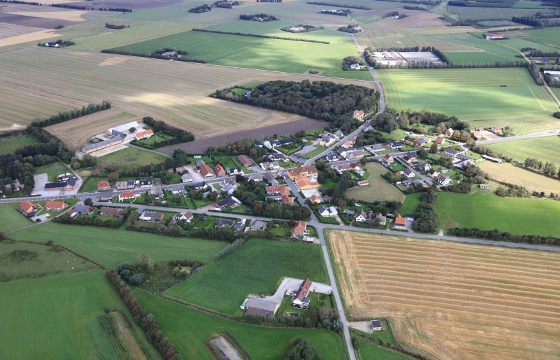 Børglum by set fra luften