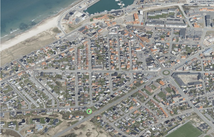 Luftfoto over del af Hirtshals