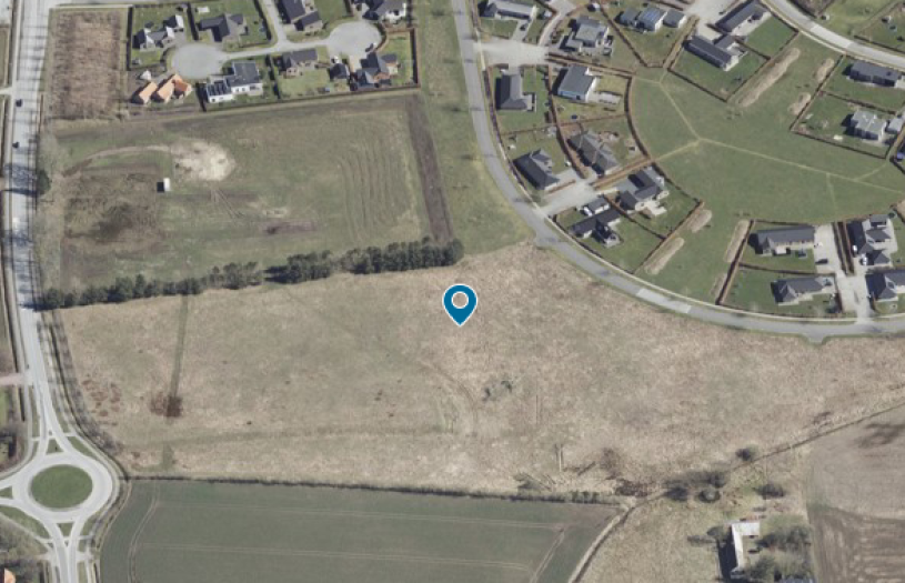 Skråfoto af området